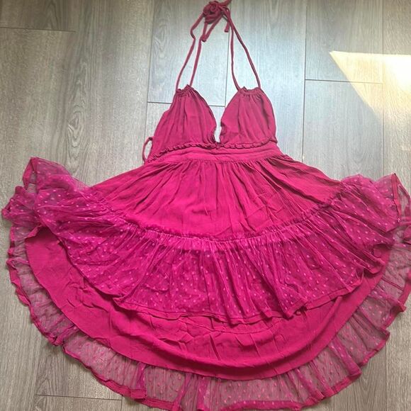 Dresses & Skirts - Women's Burgundy and Pink Dress